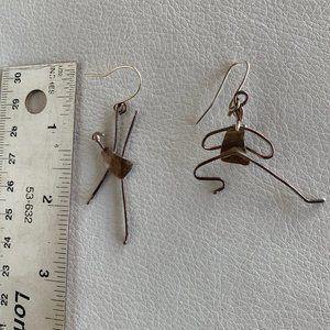 Stick figure earrings